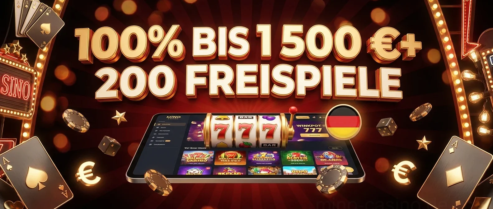 100% BIS 1 500 €+ 200 FREISPIELE